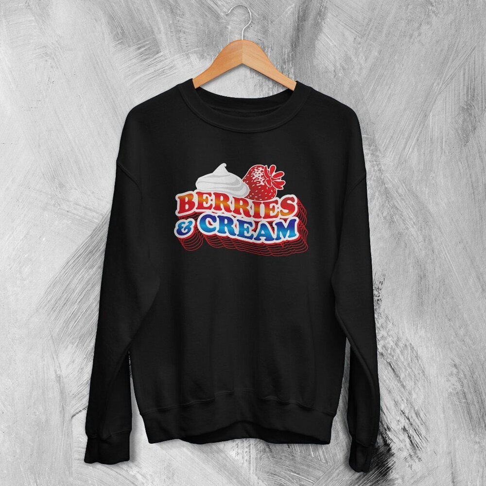 Berries  Cream Sweatshirt Tiktok Meme Sweater Berries  Cream Lover 17